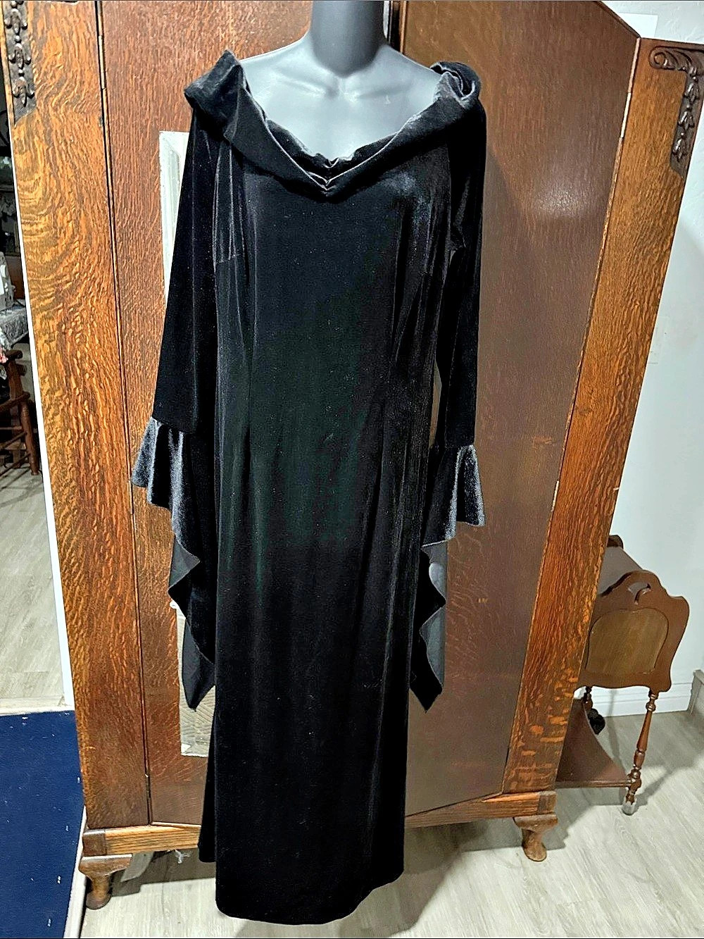 Velvet Black Maxi Dress